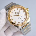 Omega 5th Constellation 39MM 8800 Movement Stainless Steel Strap Replica Watch